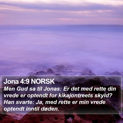 Jona 4:9 NORSK Bible Verse Image