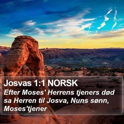 Josvas 1:1 NORSK Bible Verse Image