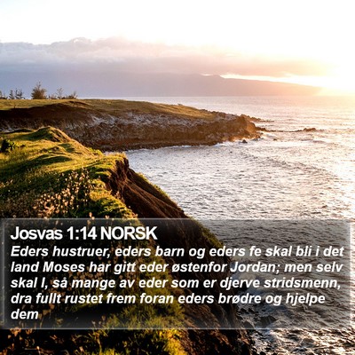 Josvas 1:14 NORSK Bible Verse Image