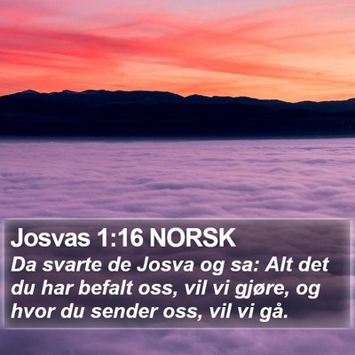 Josvas 1:16 NORSK Bible Verse Image