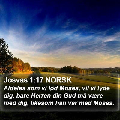 Josvas 1:17 NORSK Bible Verse Image