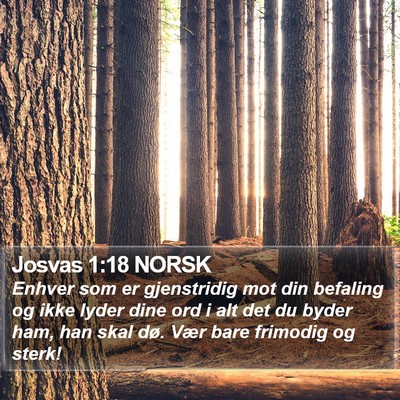 Josvas 1:18 NORSK Bible Verse Image