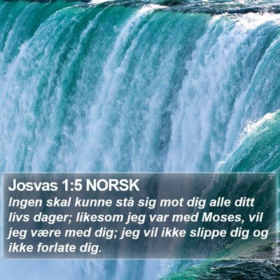 Josvas 1:5 NORSK Bible Verse Image