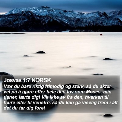 Josvas 1:7 NORSK Bible Verse Image