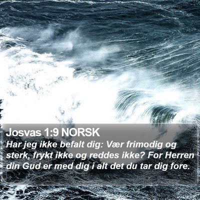 Josvas 1:9 NORSK Bible Verse Image