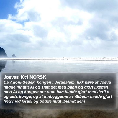 Josvas 10:1 NORSK Bible Verse Image