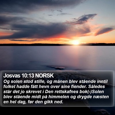 Josvas 10:13 NORSK Bible Verse Image
