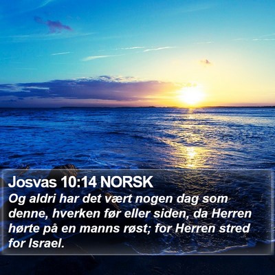 Josvas 10:14 NORSK Bible Verse Image