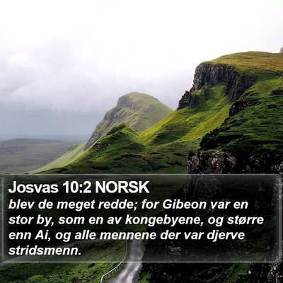 Josvas 10:2 NORSK Bible Verse Image