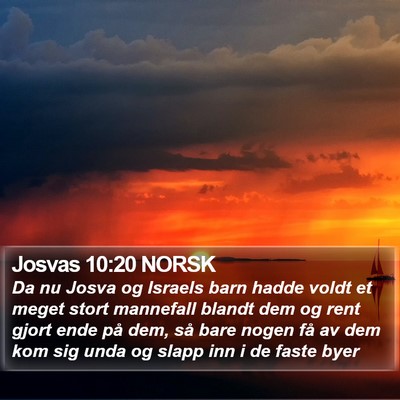 Josvas 10:20 NORSK Bible Verse Image