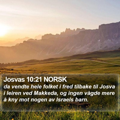Josvas 10:21 NORSK Bible Verse Image
