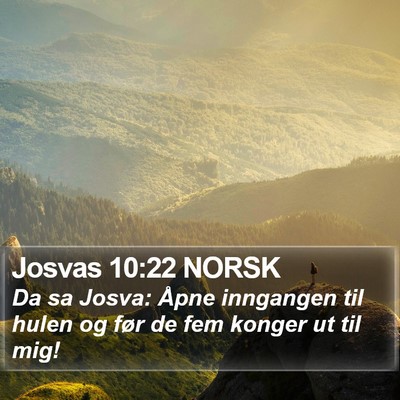 Josvas 10:22 NORSK Bible Verse Image