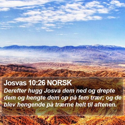 Josvas 10:26 NORSK Bible Verse Image