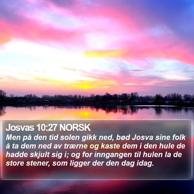 Josvas 10:27 NORSK Bible Verse Image