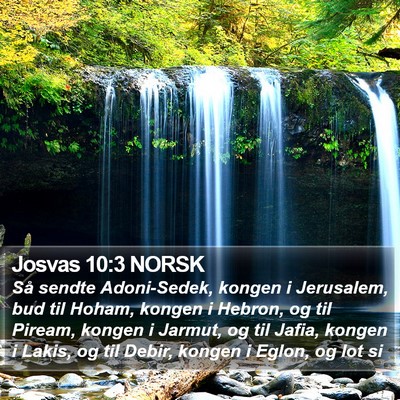 Josvas 10:3 NORSK Bible Verse Image
