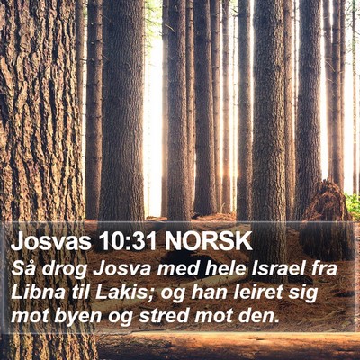 Josvas 10:31 NORSK Bible Verse Image