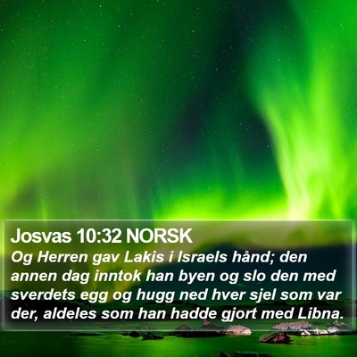 Josvas 10:32 NORSK Bible Verse Image