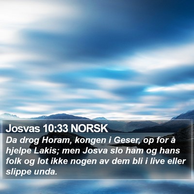 Josvas 10:33 NORSK Bible Verse Image
