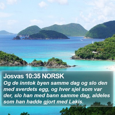 Josvas 10:35 NORSK Bible Verse Image