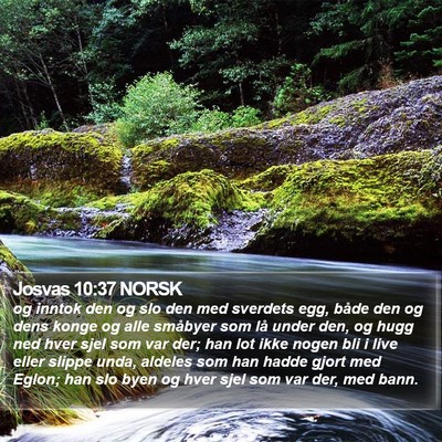 Josvas 10:37 NORSK Bible Verse Image