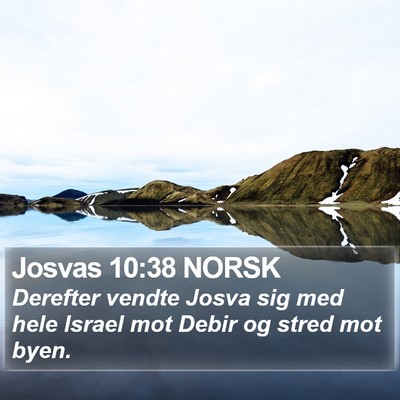 Josvas 10:38 NORSK Bible Verse Image