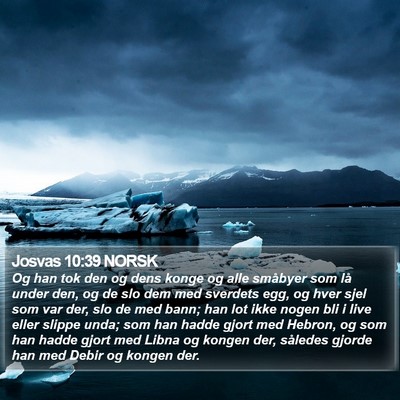 Josvas 10:39 NORSK Bible Verse Image