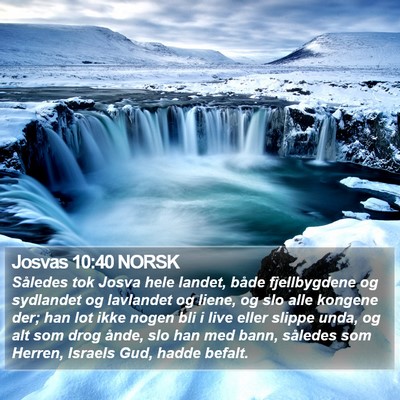 Josvas 10:40 NORSK Bible Verse Image