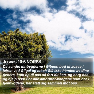 Josvas 10:6 NORSK Bible Verse Image