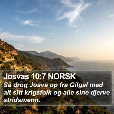 Josvas 10:7 NORSK Bible Verse Image