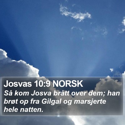 Josvas 10:9 NORSK Bible Verse Image