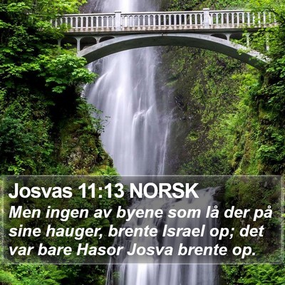 Josvas 11:13 NORSK Bible Verse Image