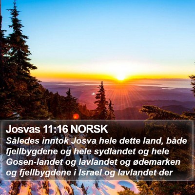 Josvas 11:16 NORSK Bible Verse Image