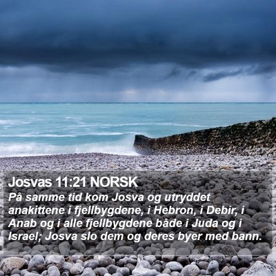 Josvas 11:21 NORSK Bible Verse Image
