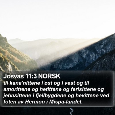 Josvas 11:3 NORSK Bible Verse Image