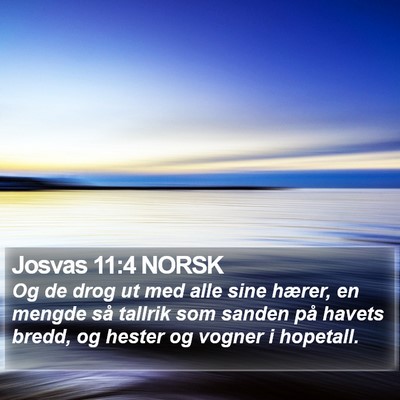Josvas 11:4 NORSK Bible Verse Image