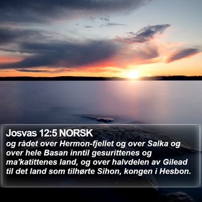 Josvas 12:5 NORSK Bible Verse Image