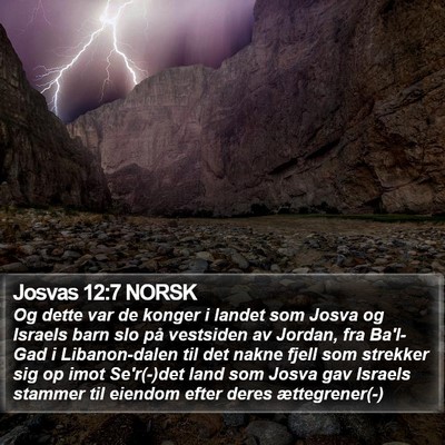 Josvas 12:7 NORSK Bible Verse Image