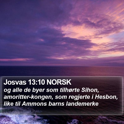 Josvas 13:10 NORSK Bible Verse Image