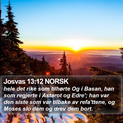 Josvas 13:12 NORSK Bible Verse Image