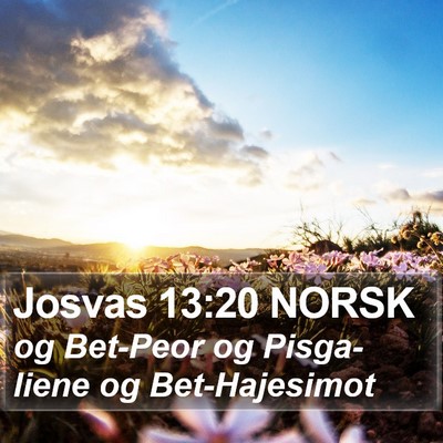 Josvas 13:20 NORSK Bible Verse Image