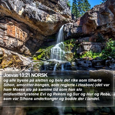 Josvas 13:21 NORSK Bible Verse Image