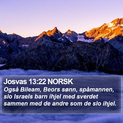 Josvas 13:22 NORSK Bible Verse Image