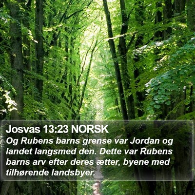 Josvas 13:23 NORSK Bible Verse Image