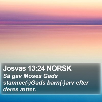 Josvas 13:24 NORSK Bible Verse Image