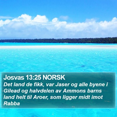 Josvas 13:25 NORSK Bible Verse Image