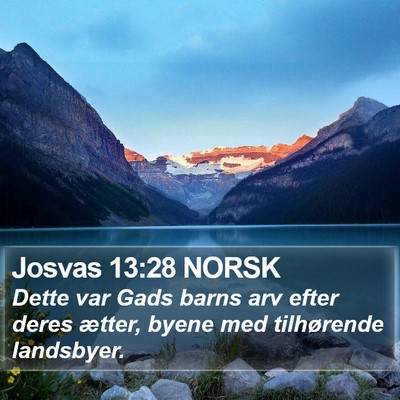 Josvas 13:28 NORSK Bible Verse Image