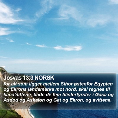 Josvas 13:3 NORSK Bible Verse Image