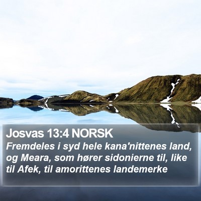 Josvas 13:4 NORSK Bible Verse Image