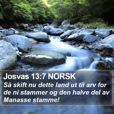 Josvas 13:7 NORSK Bible Verse Image