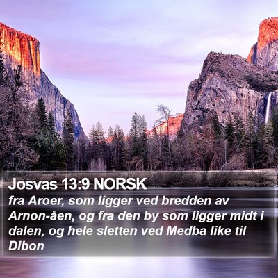 Josvas 13:9 NORSK Bible Verse Image
